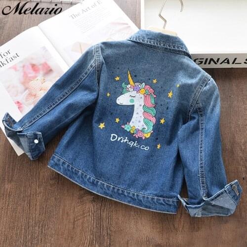 Melario Girls Denim Coats New Spring Brand Kids Jackets Girl Coats Casual Embroidery Children Clothing 3 8 Years
