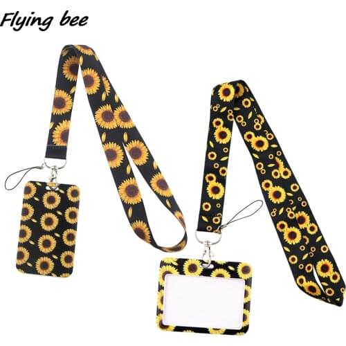 Flyingbee X1986 Sunflowers Bank Credit Card Holder Wallet Bus ID Name Work Card Holder For Student Card Cover Business Card