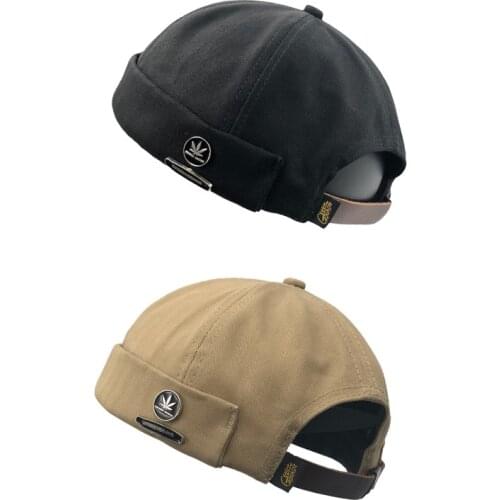 Retro Brimless Snapback Skull Cap Men Docker Sailor Rogue Caps Solid Color Velvet Beanies Miki Hats Mans Casual Hip Hop Dome Hat