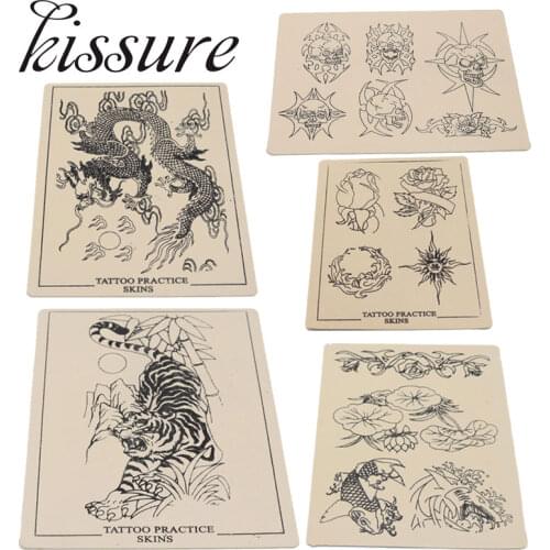 Kissure 10pcs 15*20cm Flower Pattern Tattoo Practice Skin Tattoo Tool Tattoo Equipment Tattoo Accessories