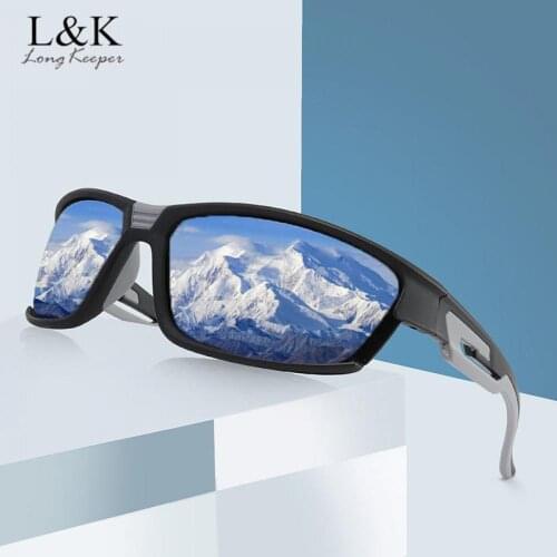LongKeeper Fashion Polarized Sunglasses Men Luxury Brand Designer Vintage Driving Sun Glasses Male Outdoor Sports Goggles UV400