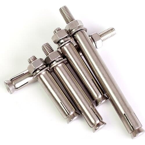 M6*60 M8*60 Expansive Bolt 304 Stainless Steel Lengthening Hook Screw Bolt 20pcs