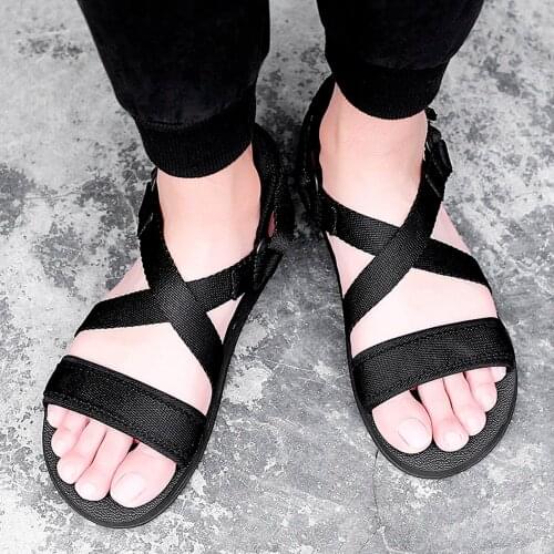 Fashion Sandals Men Stylish Comfortable Soft Bottom Non-slip Outdoor Beach Sandals Breathable Comfort Beach Shoes Plus Size