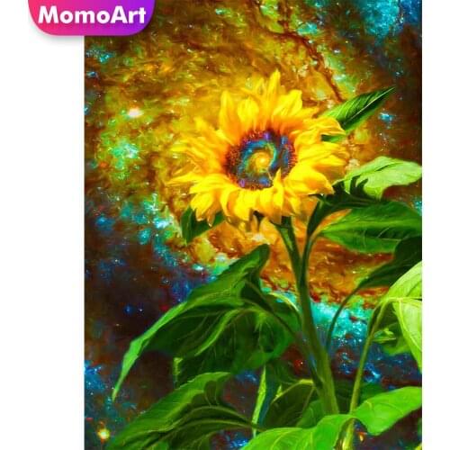 MomoArt 5D Diamond Embroidery Sunflower Fantasy Rhinestones Diamond Painting Flower Cross Stitch Mosaic Full Square Handicraft