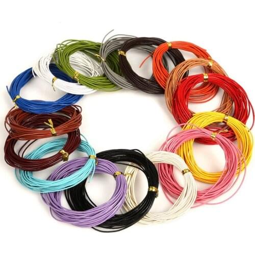 New ! 1mm Genuine Leather Rope 16 colors 5meter Real Leather Rope String Cord for Clothes and Shoes Jewlery Making Materials