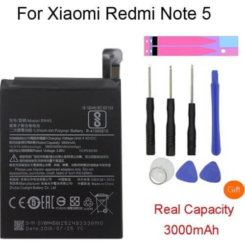 Original BN45 Phone Battery For Xiaomi Redmi Note 5 Note5 Original Mobile Phone Batteries Free Tools