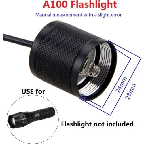 2 Mode switch Black Remote Pressure Switch Controller for A100 Flashlight Torch Light Rat Tail Switch for 24mm