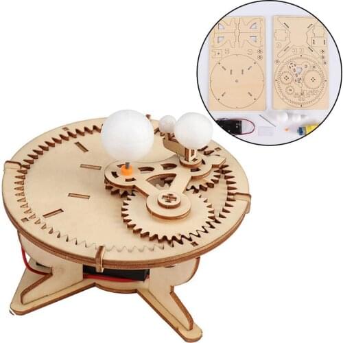 DIY Earth Moon Sun-Orbital Planetarium Gear Drive Science Education Kids Toy Montessori Board Games Antistress Toys for Children