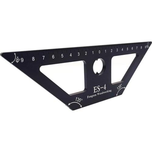 45 Degree Marking Woodworking Measuring Tool ES-4 Woodworking Marking Ruler Center Locator Aluminum Square Measuring Tools