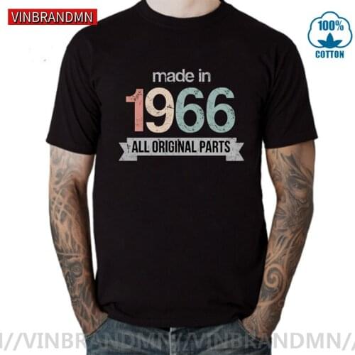Retro 60s Clothes Vintage Made in 1966 All Original Parts T shirt men lover Birthday gift Tshirt Born in 1966 T-shirt Vinbrandmn