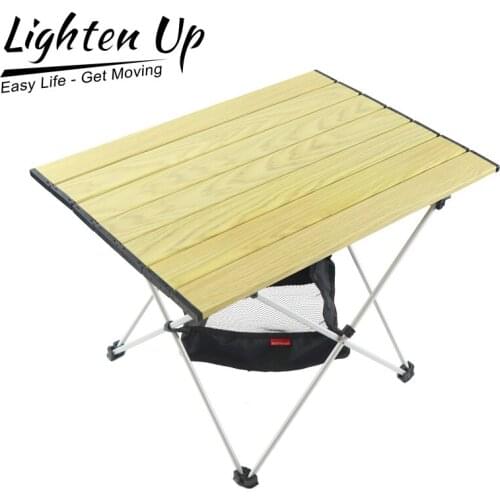 Folding Camping Table, Portable Aluminum Camp Table Lightweight Durable Compact Roll Up Picnic Tables for Travel Fishing