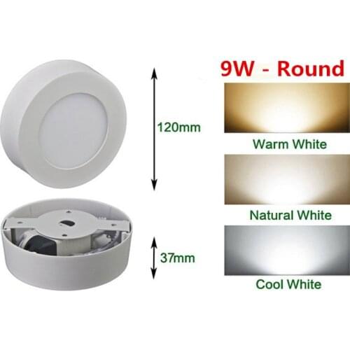 9W 15W 25W 30W Super Bright Round Surface LED Panel Wall Ceiling Down Light Mount Bulb Lamp for bathroom illuminate