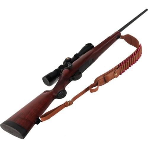 Tourbon Tactical Hunting Rifle Sling W/ Cartridges Ammo Holder Shoulder Strap w/ 2 Swivels Length 90-111CM Gun Accessories