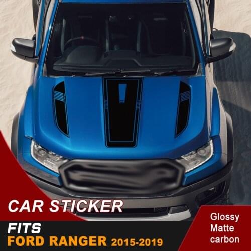 Car Decoration Hood Bonnet Sticker Bonnet Racing Graphic Vinyl Car Stickers Decals Fit For Ford Ranger 2015 2016 2017 2018 2019