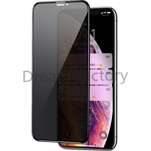 100PCS Full Cover Privacy Tempered Glass Antispy Screen Protector for iPhone 12 Mini 11 Pro Max X Xs Max Xr 6 6S 7 8 Plus