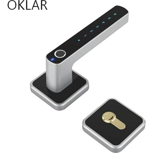 OKLAR Security Intelligent Lock Biometric Fingerprint door Lock With Bluetooth digital code Unlock indoor Electronic Door Lock