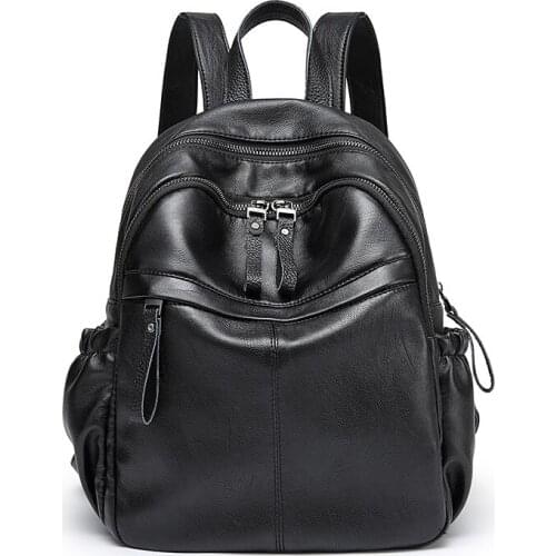 New Arrival Women Backpack Genuine Leather Ladies Travel Bags Preppy Style Schoolbags For Girls Knapsack Holiday Sac A Dos C1298