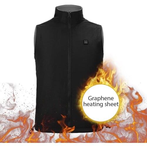 Men Women Outdoor USB Infrared Heating Vest Jacket Winter Flexible Electric Thermal Clothing Waistcoat Fishing Hiking Dropship