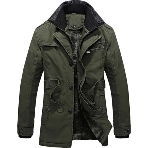 Winter Jacket Men Thick Fleece Mens Military Jackets Cotton Outdoor Windbreaker TrenchCoat Male Chaquetas Hombre EU Size S-3XL