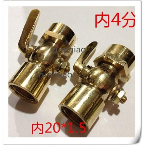 1/2" BSP Female x M20x1.5mm Metric Female Brass Drain Petcock Shut Off Valve Water Fuel Gas Oil