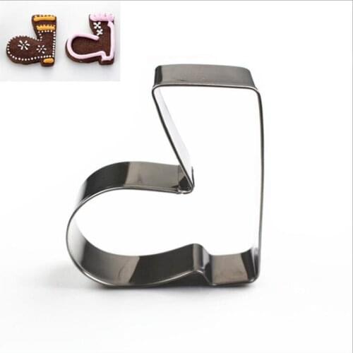 1pcs patisserie reposteria Christmas Decor Stocking Metal Cookie Cutter Mold Fondant Cake Tool Biscuit Cupcake Toppers Mould DIY