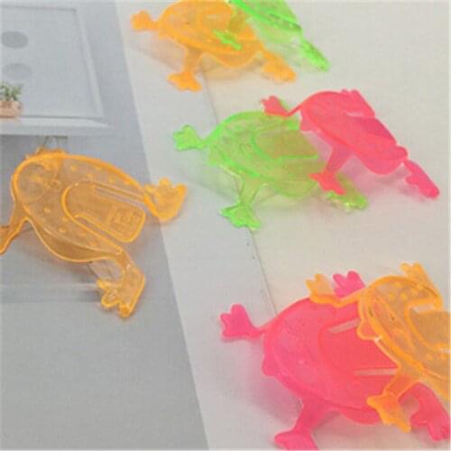 10PCS 4.3*4.3cm Jumping Frog Hoppers Game Kids gift toys Birthday Party Toys for Girl Boy Goody Bag Pinata Fillers Wholesale