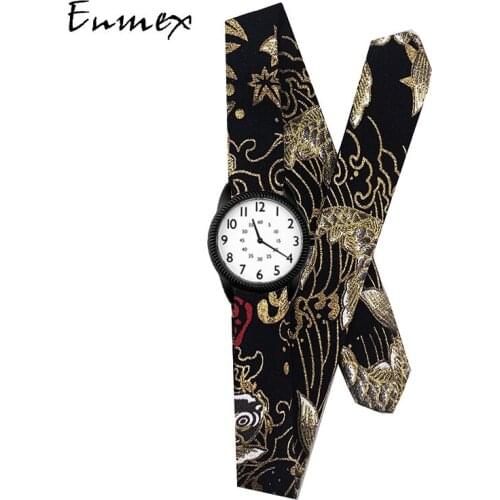 2021 Enmex ancient Stylish wristwatch brief face COTTON STRAP fashion man watch chinese Stylish clock quartz watch