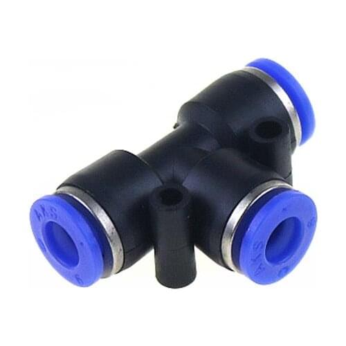 5PCS Quick coupling of trachea quick plastic pneumatic fittings T type three way tri fork conversion PE-4/6/8/10/12/mm