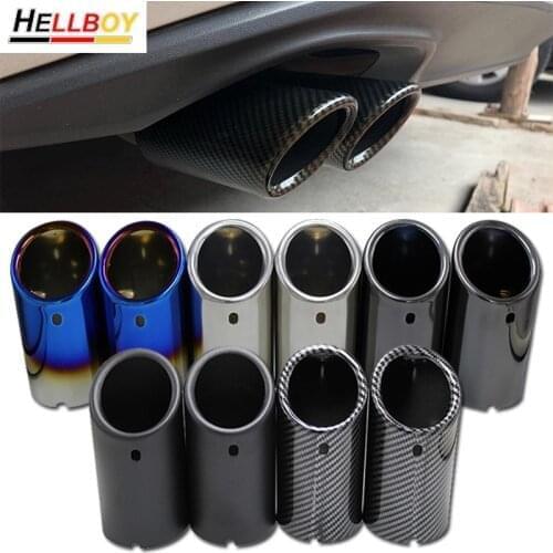 70MM For Volkswagen VW Polo Golf 6 7 MK7 6R 6N Jetta MK6 1.4T VW Lavida Bora BMW E90 E92 Car Exhaust Tip Muffler Pipe