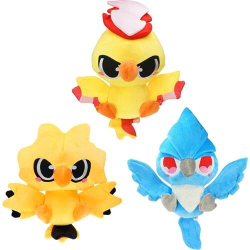 30cm Anime Figure Cute Articuno Moltres Thunder Zapdos Plush Toys Birds Soft Stuffed Animals Dolls Kids Birthday Gift