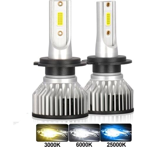 Car Headlight 12000LM H4 H7 LED H1 H3 H8 H9 H11 9005 9006 9004 9007 3000K 6000K 25000K Auto Fog Lights 12V LED Lamp Bulb
