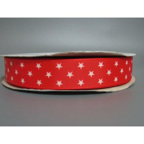 1-1/2" 38mm red stars printed Grosgrain Ribbon Hair Bows Accessories PR15116
