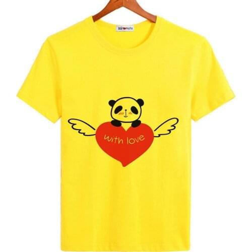 BGtomato Lovers tshirt super cute panda lovely shirts mens original brand funny tops hot sale lovers t-shirt