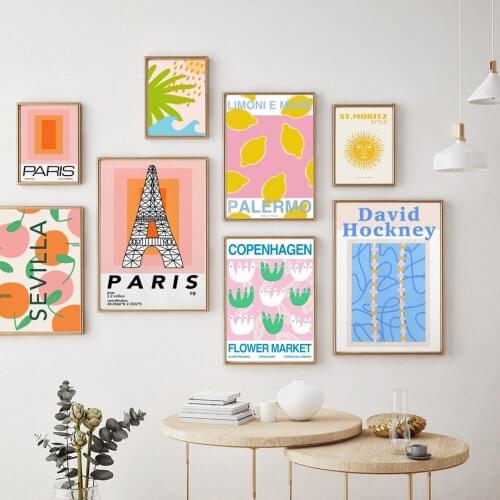 Flower Market Sevilla David Hockney Colorful Abstract Wall Art Canvas Painting Posters And Prints Living Room Nordic Style Decor