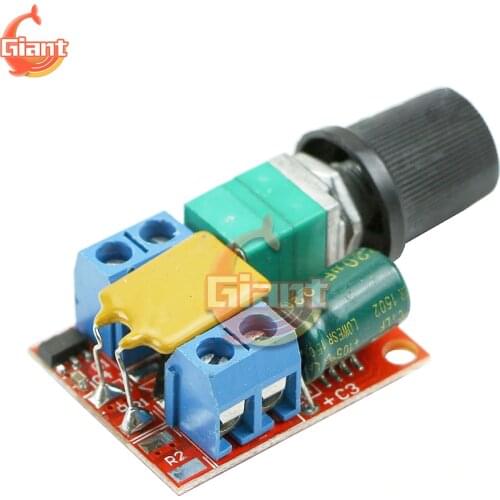 DC3V-35V 5A Mini PWM Max 90W DC Motor Speed Controller Module 5V 12V 24V Speed Control Switch LED Dimmer Voltage Regulator