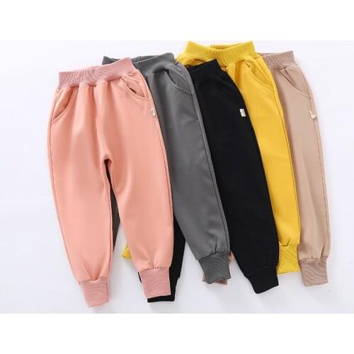 Childrens Pants For Girls Clothes Boys Trousers Casual Baby Pants Candy Color Teenage Kids Clothing 2021 Spring Autumn