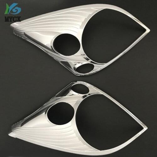 ABS chrome design FOR Prado 120 front lamp headlight cover trim For toyota Land Cruiser Prado FJ120 2003-2009 plate lamp hood
