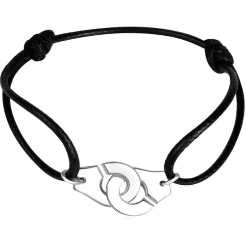 European And American Classic Hand-woven Titanium Steel Handcuffs Bracelets Couple Bracelets Multi-Color Matching Accessories