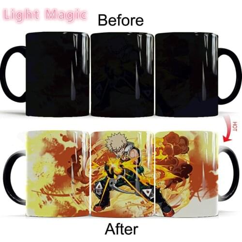 Katsuki Bakugo My Hero Academia Mug Creative 11oz Color Changed Tea Milk Coffee Mug Dropshipping