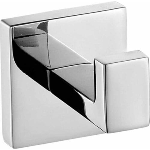 Luxury 304 Stainless Steel Bathroom Square Towel Robe Hook Wall Mount Coat Hat Door Hook Hanger Mirror Polished Bathroom Accesso