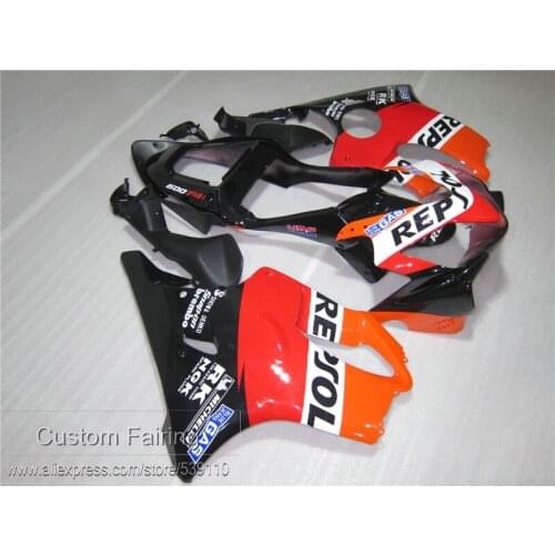 Injection Molding Plastic Fairing Kit For Honda CBR600 F4I 01 02 03 Orange Black Fairings Set CBR600 F4I 2001 2002 2003 HC06