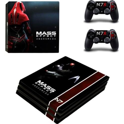 Mass Effect Andromeda PS4 Pro Skin Sticker Decal for Sony PlayStation 4 Console and 2 Controller PS4 Pro Skin Sticker Vinyl