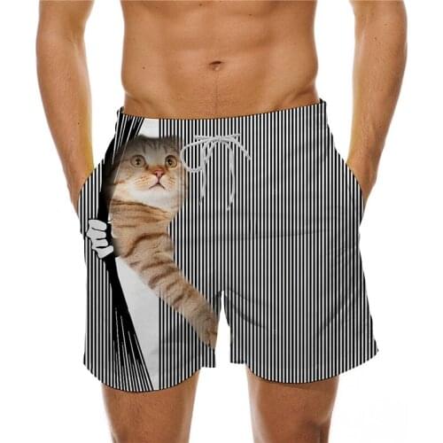 Mens Board Shorts Swimsuit Drawstring Black Swimwear Bathing Suits Casual