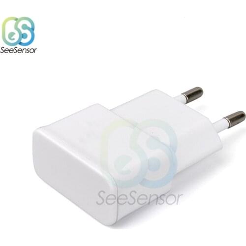 5V 2A EU US USB Plug White Black Wall Charger 1 Port Fast Charging Travel Adjustment Power Adapter Electrical Plug for Mobile