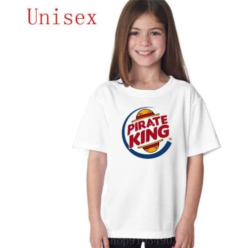Pirate King eventually hamburger king one piece luffy childrens clothes kids clothing shirts for teenage girls cool tshirt