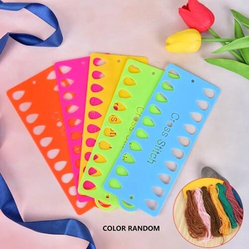 2pcs Plastic Cross Stitch Row Line Board Embroidery Floss Thread Yarn Organizer