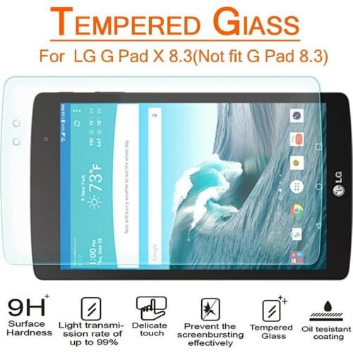 Safety Package Tempered Glass Screen Protector for LG G Pad 2 8.3 / G Pad X 8.3 VK815 Tablet Safety Protective Glass Film