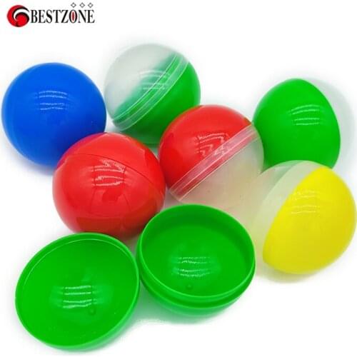 Free Shipping Strong 20 Pcs/Lot 75 MM Half Transparent Empty Plastic Capsules 3" Gashapon For Kids Gift Or Vending Machine