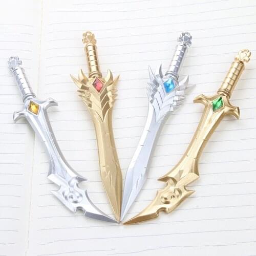 24 pcs Creative Sword Gel Pen Black Student Prize Christmas Child Gift Pen stationery for school estojos escolares