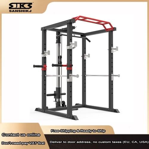 Gymnasium Professional Squat Cage MultiFunction Whole Body Weight Lifting Training Gantry Smith Machine